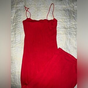 Thin straps long dress